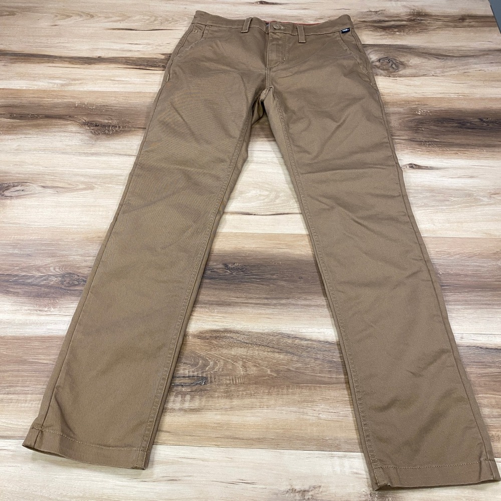 Vans Authentic Chino Men 28 Slim Fit Cotton Blend Brown Streetwear Workwear Pant